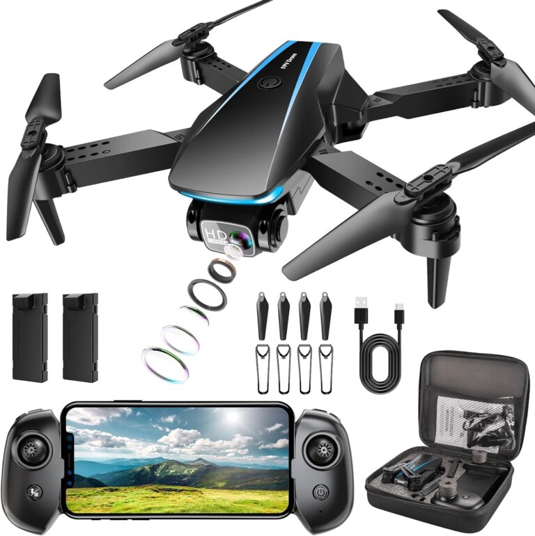 Oddire Mini Drone with Camera – Drones for Kids Adults, 1080P HD Foldable Drone with Stable Hover, Auto-Follow, Trajectory Flight, Gravity Control, 90° Adjustable Lens, One Key Take Off/Land, 3D Flip