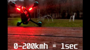 Drone atinge 200 km/h em 1 segundo e impressiona nas redes sociais