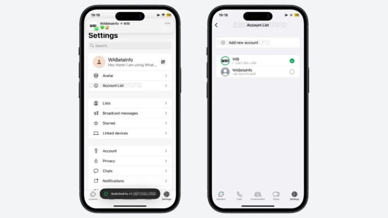 WhatsApp testa função para trocar de conta sem precisar sair do app